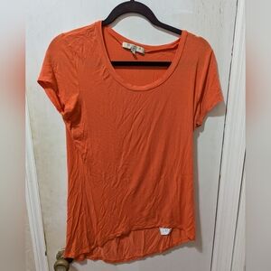 Free Generation Medium Orange Short Sleeve Women's Top